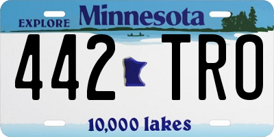 MN license plate 442TRO