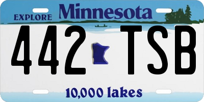 MN license plate 442TSB