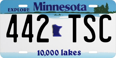 MN license plate 442TSC