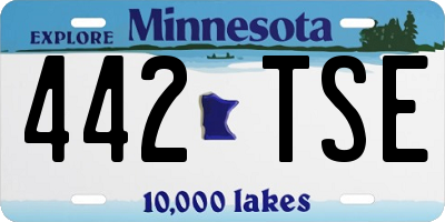 MN license plate 442TSE