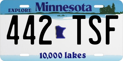 MN license plate 442TSF