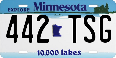 MN license plate 442TSG