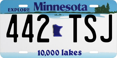 MN license plate 442TSJ
