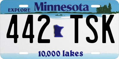 MN license plate 442TSK