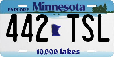 MN license plate 442TSL