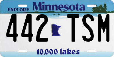 MN license plate 442TSM