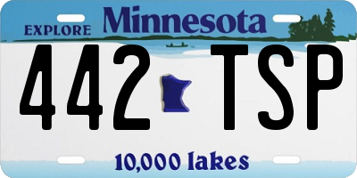 MN license plate 442TSP