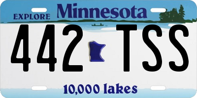 MN license plate 442TSS
