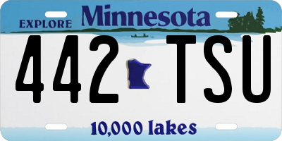 MN license plate 442TSU