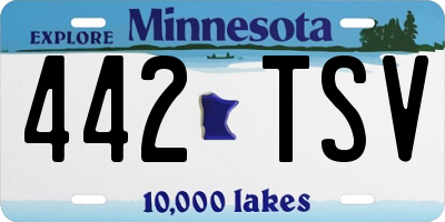 MN license plate 442TSV