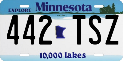 MN license plate 442TSZ