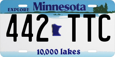 MN license plate 442TTC