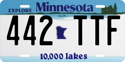 MN license plate 442TTF