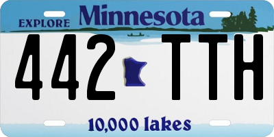 MN license plate 442TTH