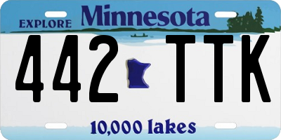 MN license plate 442TTK