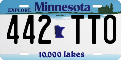 MN license plate 442TTO
