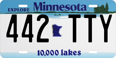 MN license plate 442TTY
