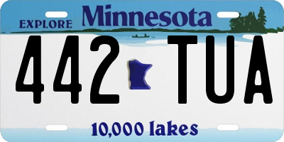MN license plate 442TUA
