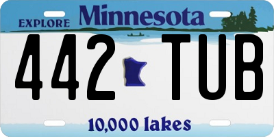 MN license plate 442TUB