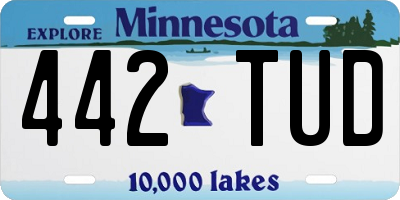 MN license plate 442TUD
