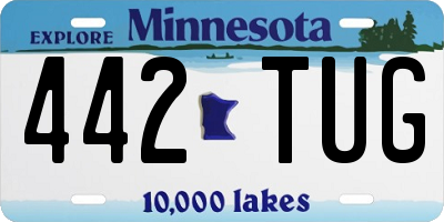 MN license plate 442TUG
