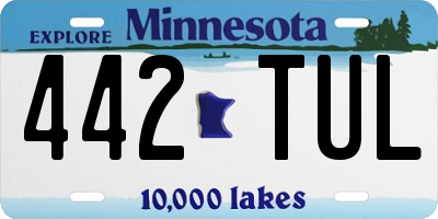 MN license plate 442TUL