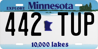 MN license plate 442TUP