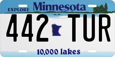 MN license plate 442TUR