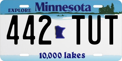 MN license plate 442TUT