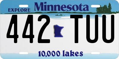 MN license plate 442TUU