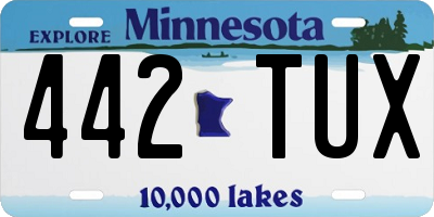 MN license plate 442TUX