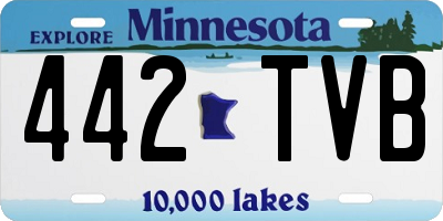 MN license plate 442TVB