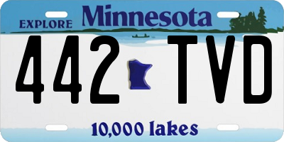 MN license plate 442TVD