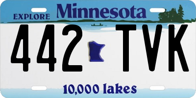 MN license plate 442TVK