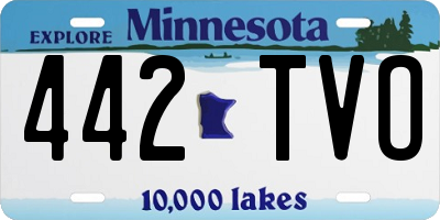 MN license plate 442TVO