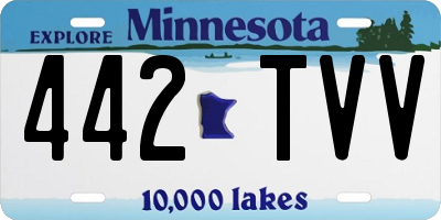 MN license plate 442TVV