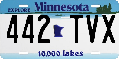 MN license plate 442TVX