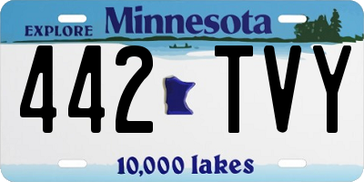 MN license plate 442TVY