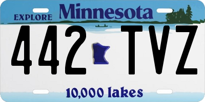 MN license plate 442TVZ