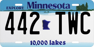 MN license plate 442TWC