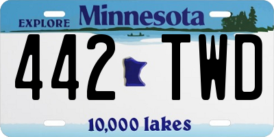 MN license plate 442TWD