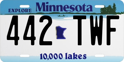 MN license plate 442TWF