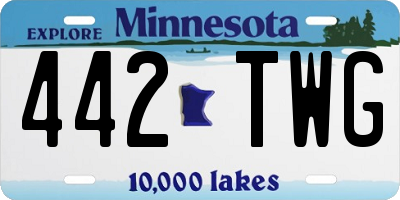 MN license plate 442TWG