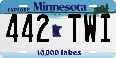 MN license plate 442TWI