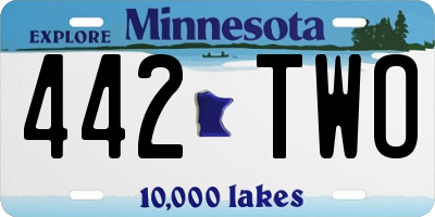 MN license plate 442TWO