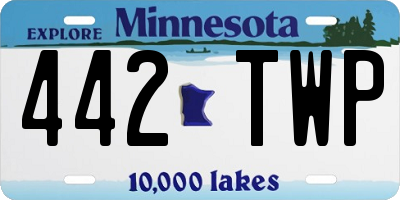 MN license plate 442TWP