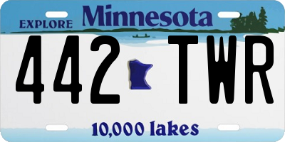 MN license plate 442TWR