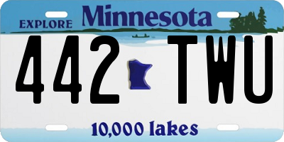 MN license plate 442TWU
