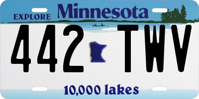 MN license plate 442TWV