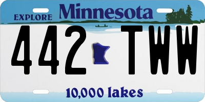 MN license plate 442TWW